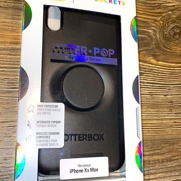 NEW OtterBox Otter + Pop Symmetry Series Case for Apple iPhone Xs MAX - Black - Picture 2 of 2